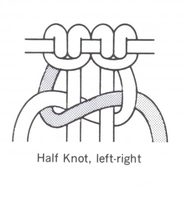 macrame half knot example