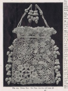 Vintage Irish crochet purse pattern 1900s