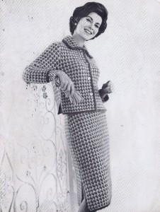 Two Piece Knitted Tweed Suit