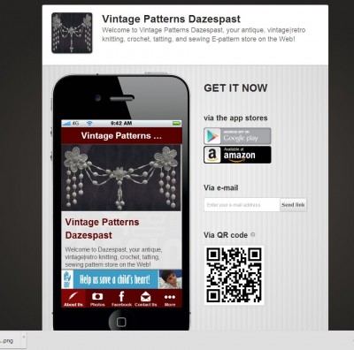app QR code Dazespast Vintage patterns