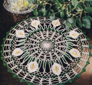 vintage doily pattern calla lily