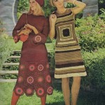 70s vintage dress beret motifs midi afghan skirt crochet vintage patterns