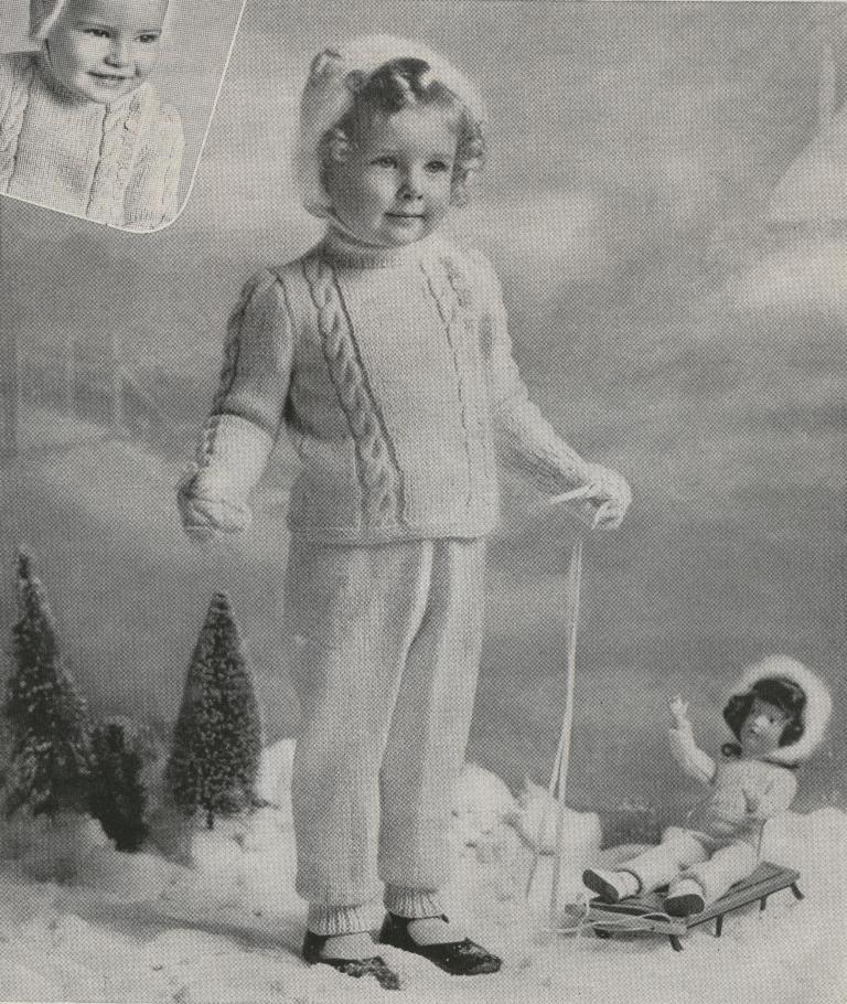 Vintage Knitting Patterns Children Boys Girls US-UK