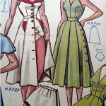 vintage pattern 1940s halter dress