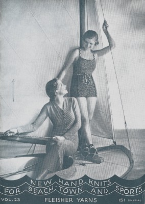 vintage knitting pattern sun hat fleisher yarns 1930s