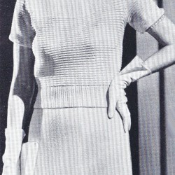Two Piece Resort Dress Knitting Pattern Vintage 1930s