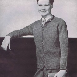 vintage knit pattern raglan cardigan men