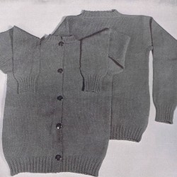 Cardigan vintage pattern with setin sleeves mens