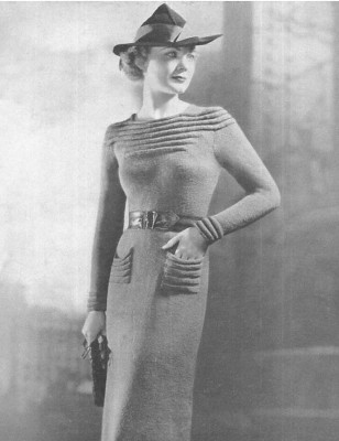 vintage 1930s Swagger Frock Dress Pattern