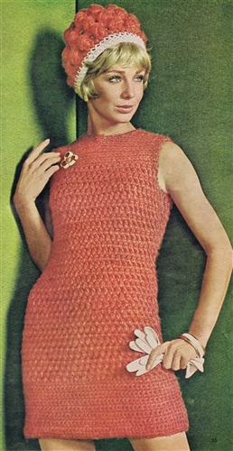 Free 70s Crocheted Quick Sheath Dress Pattern