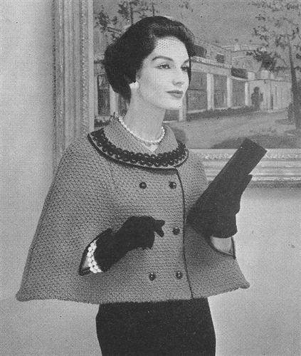 free vintage knitting cape pattern