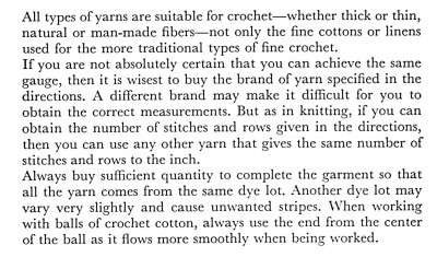 crochet yarn thread types