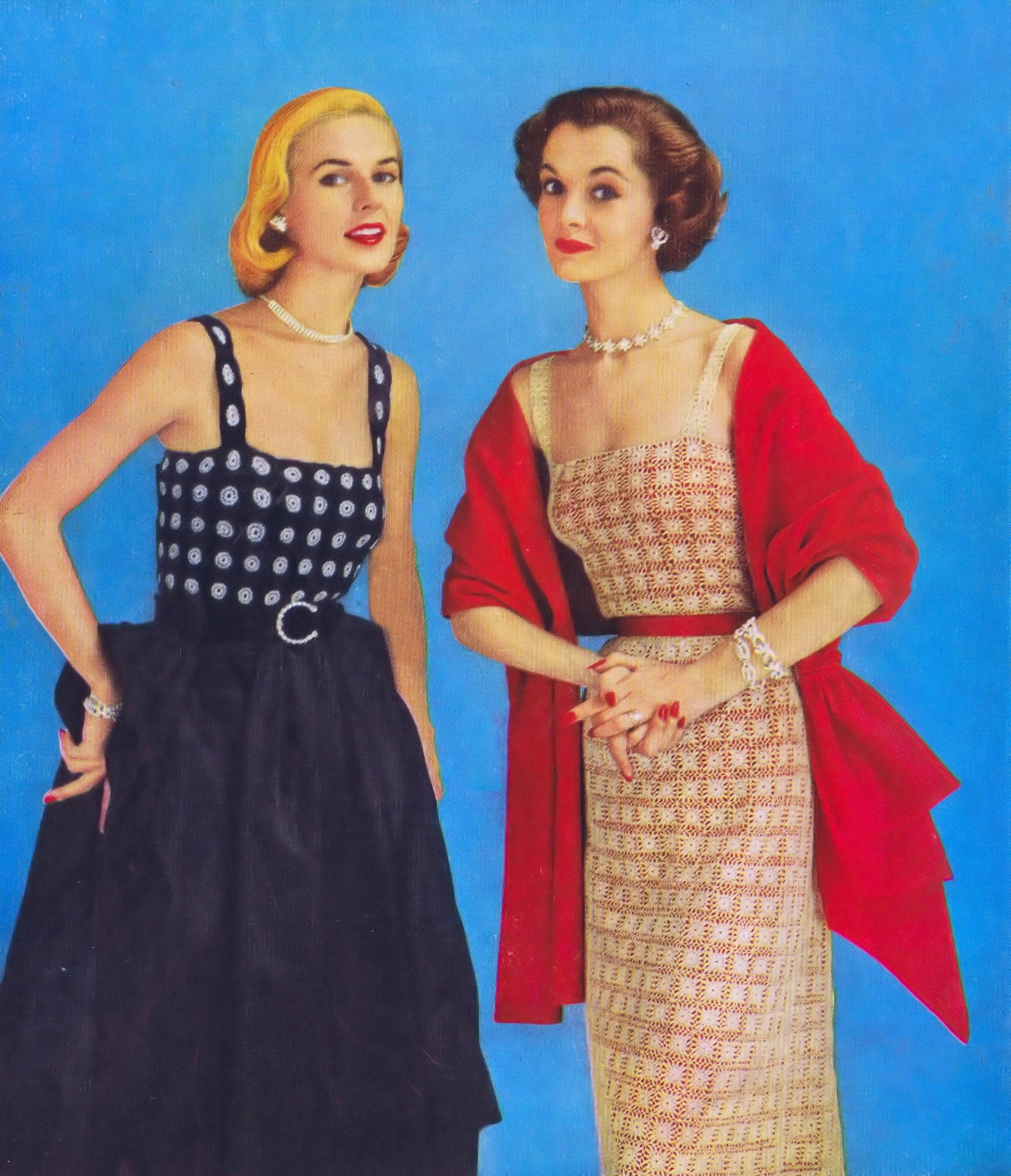 Lesson Two - Crochet Tutorial Ester and Elaine Vintage Crochet Patterns Dress|Camisole 1950s