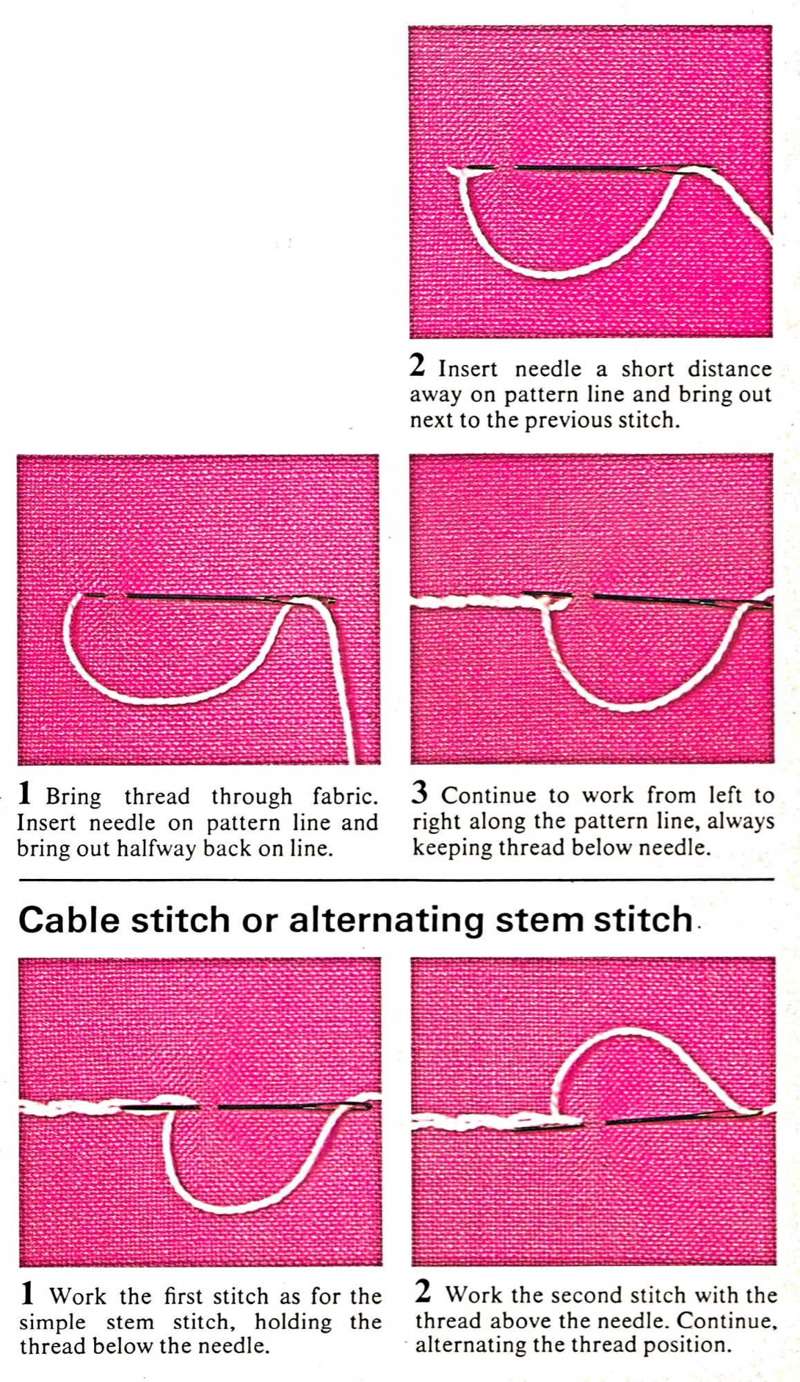 Embroidery Cross Sttich Blog Content stem stitch how to