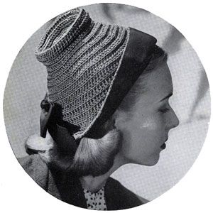 Our Cloche hat crochet pattern from Smart Bags, originally published by Spool Cotton Co, Book No. 209, in 1944.