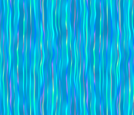 waterfall stripes in ocean blue
