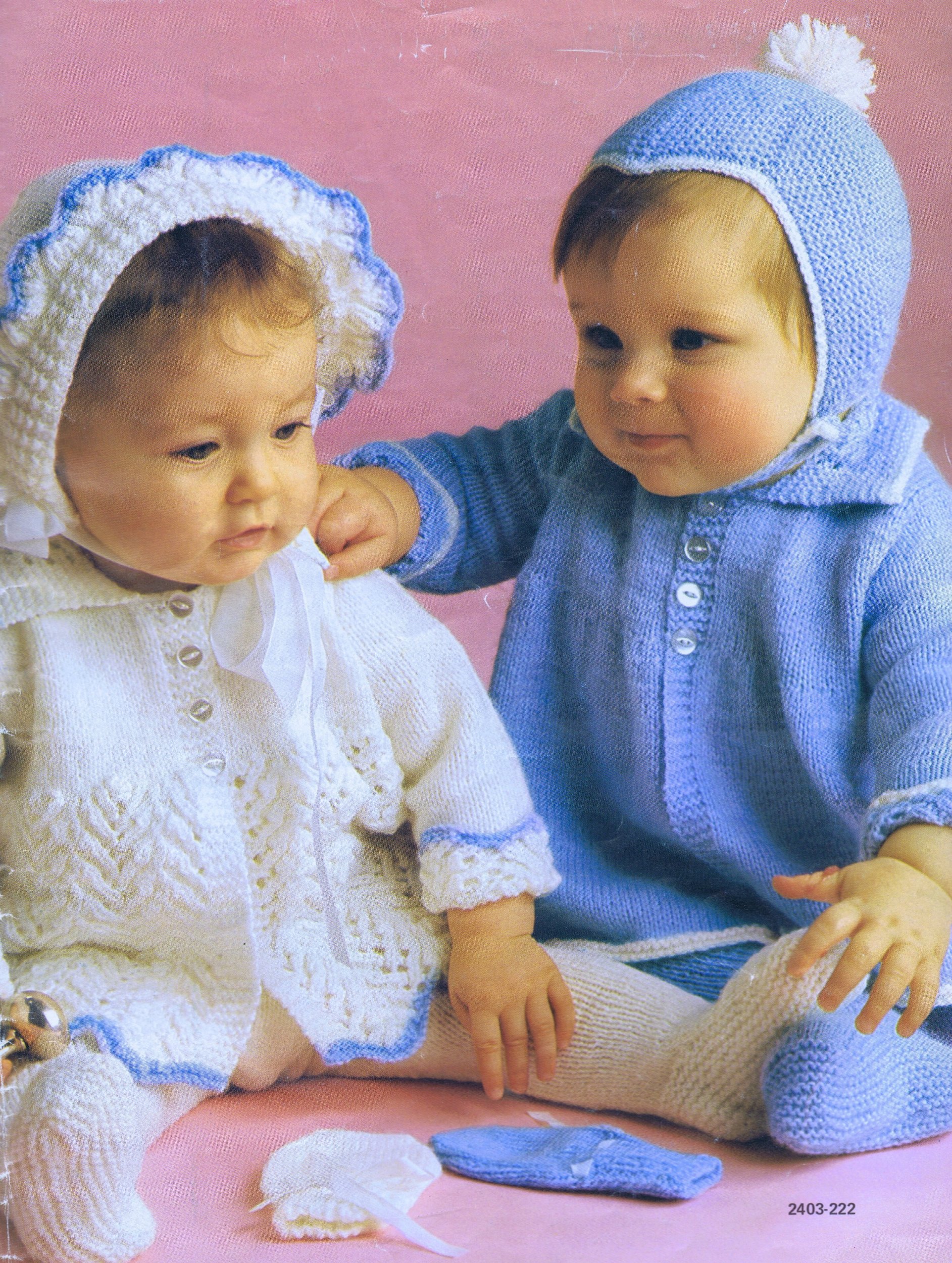 baby infant knitting crochet pattern vintage 70s
