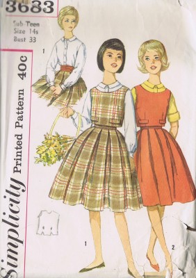 Simplicity 3683 Sewing Pattern Girls Skirt Blouse Top Bust 33 Inches UNCUT
