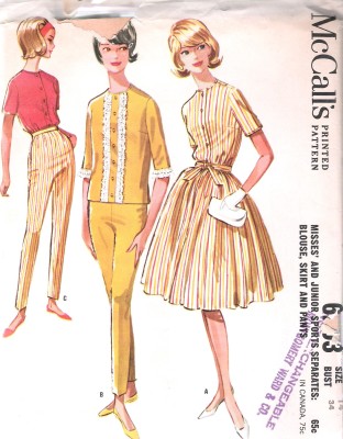6203 Mccalls dress vintage sewing pattern pants blouse