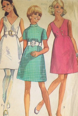 VINTAGE SEWING PATTERN 1 PC Dress SIMPLICITY 8137 BUST 34
