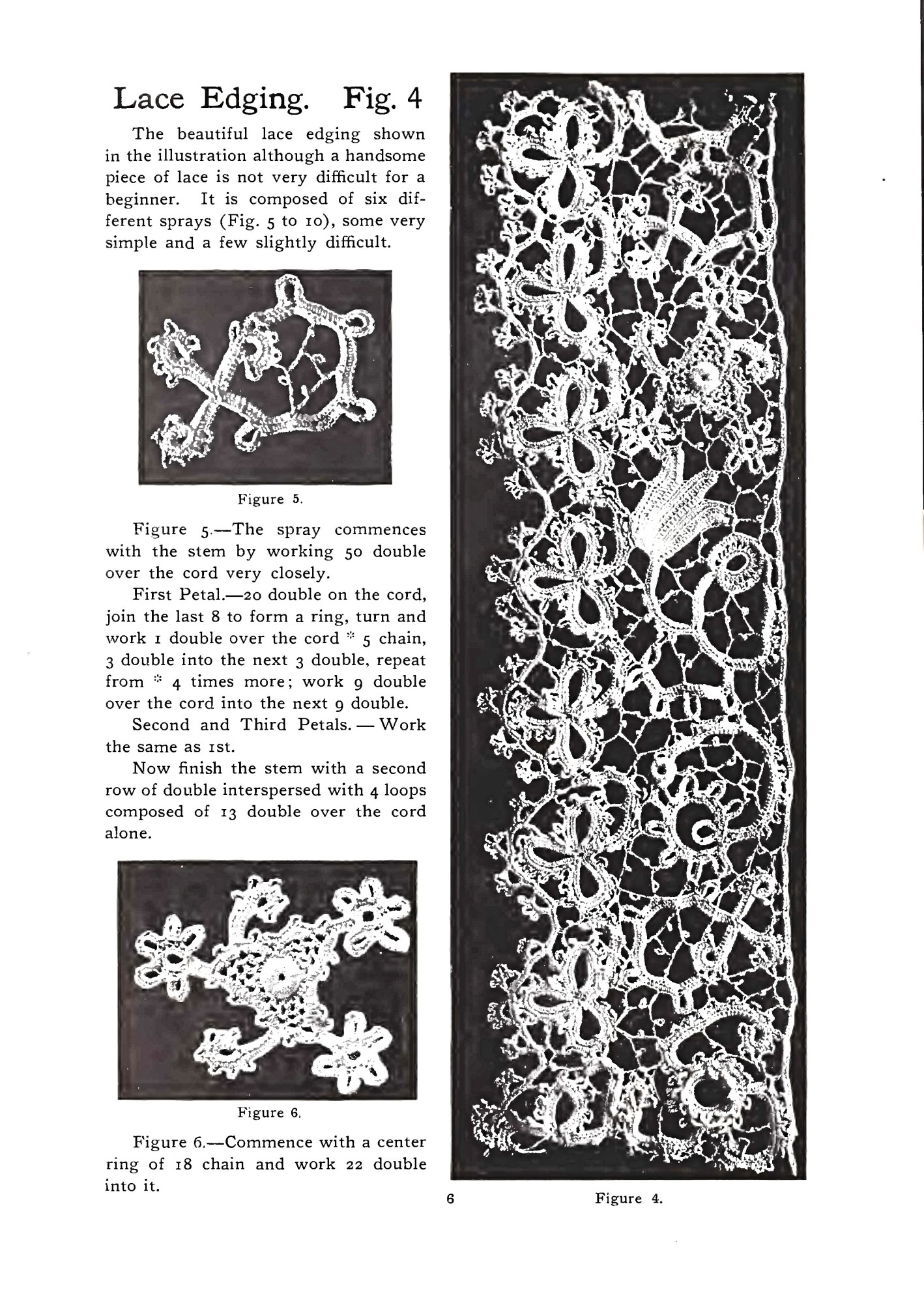 lace edging vintage irish crochet pattern