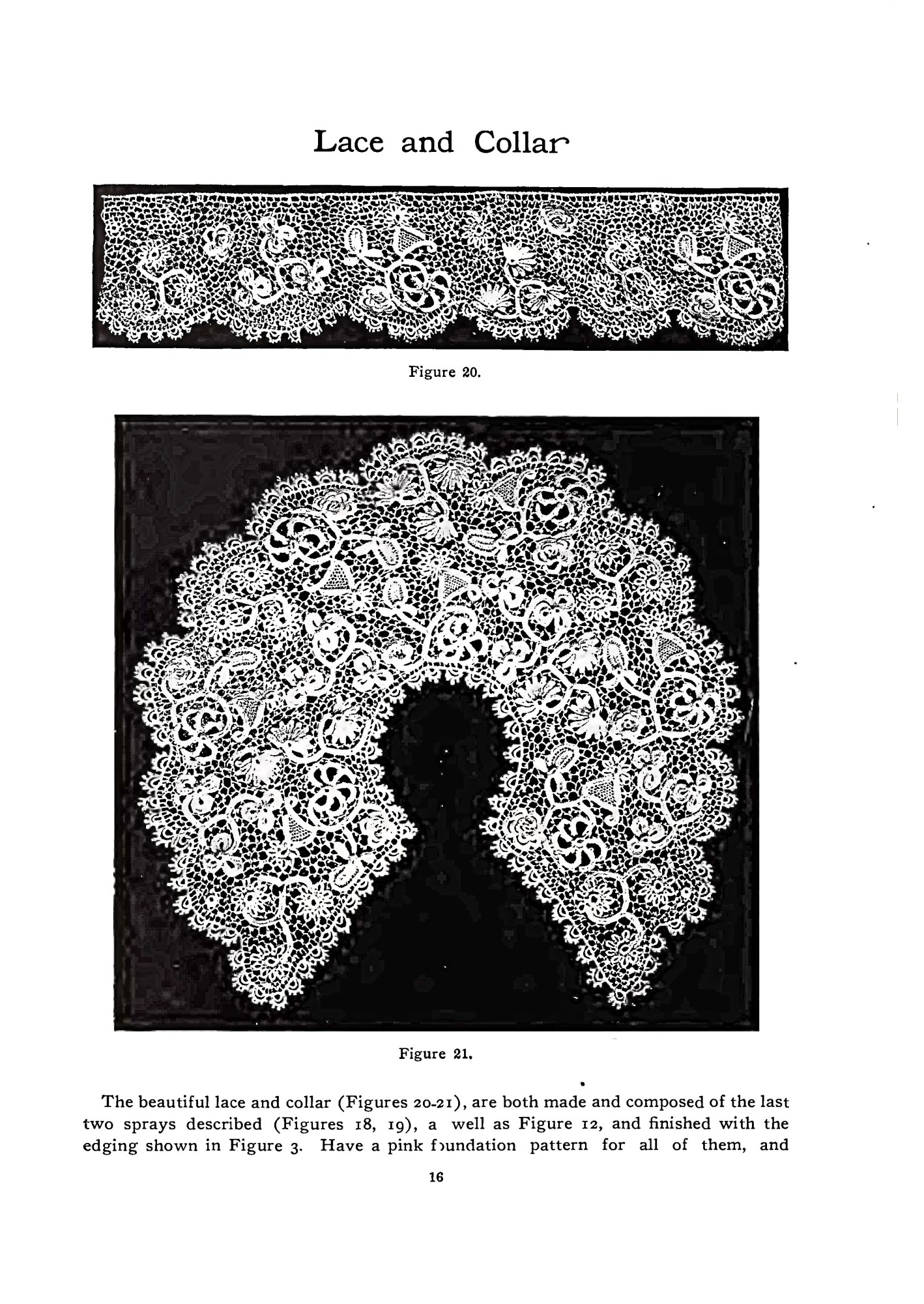 lace collar irish crochet pattern