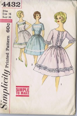 vintage rockabilly dress 4432 simplicity size 16