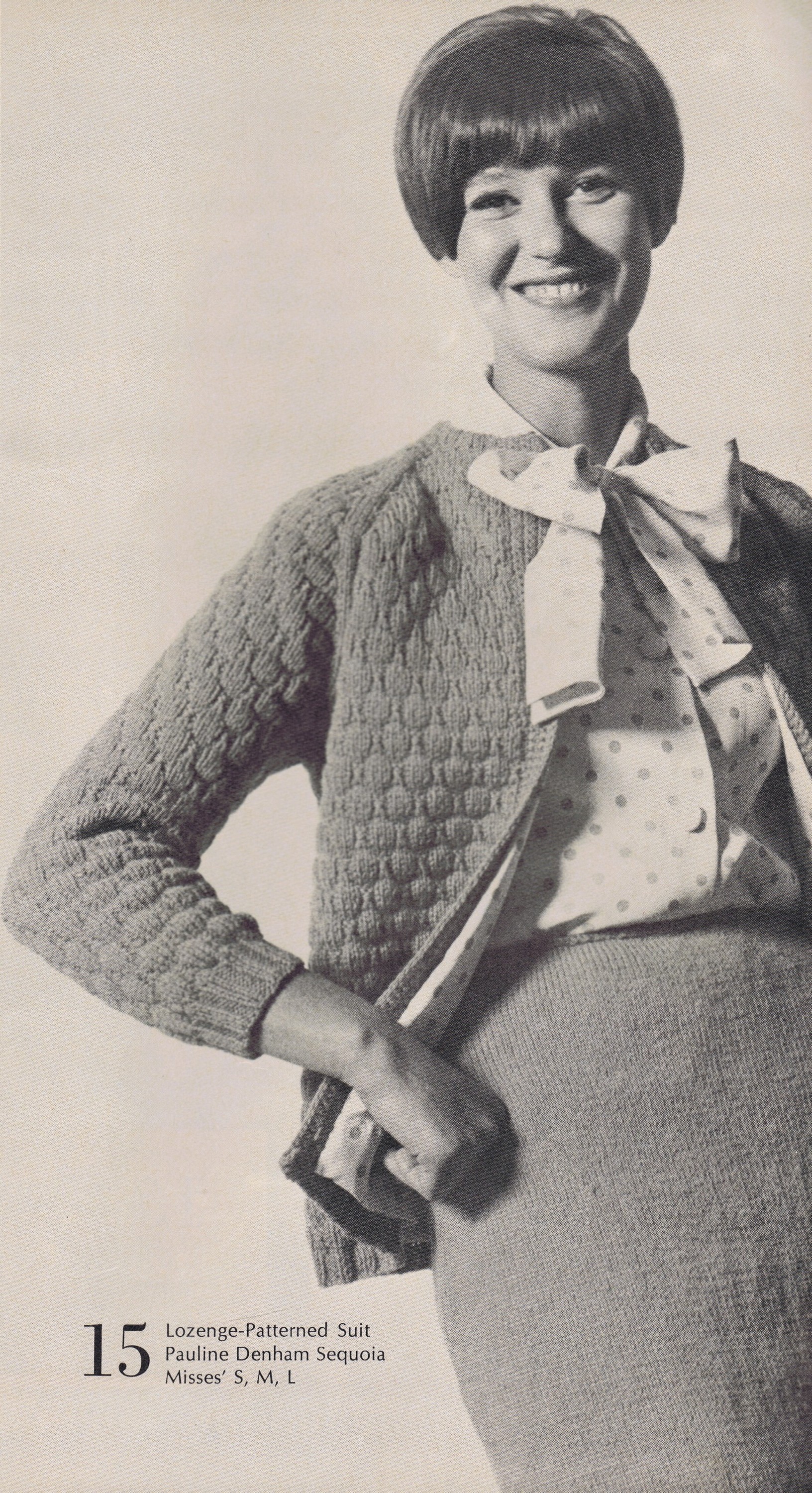 lozenge patterned suit Knitting Pattern Classic Cardigan Suit Knitting Patter