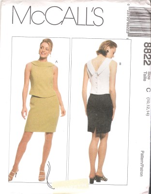 McCalls 8822 Mock Two Piece Dress Sewing Pattern Size 10-14 Uncut SIZE 10-14 BUST 32.5-36 WAIST 25-28 HIP 34.5-38" Designer Jones of New York created a fabulous mock two piece classic dress design shown here in sizes 10-14, the pattern is uncut and ready to sew.
