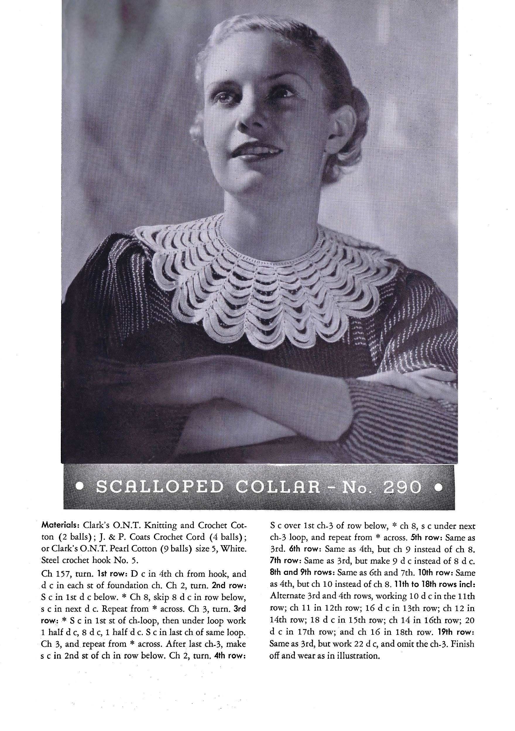 Selected Designs for Crochet Scalloped Collar