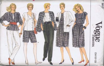8617 Vogue Jacket Skirt Pants Pattern Size 14-18