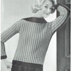 Knitted Continental Slip on Vintage Pattern