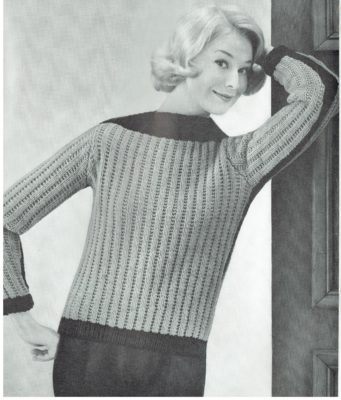 Knitted Continental Slip on Vintage Pattern