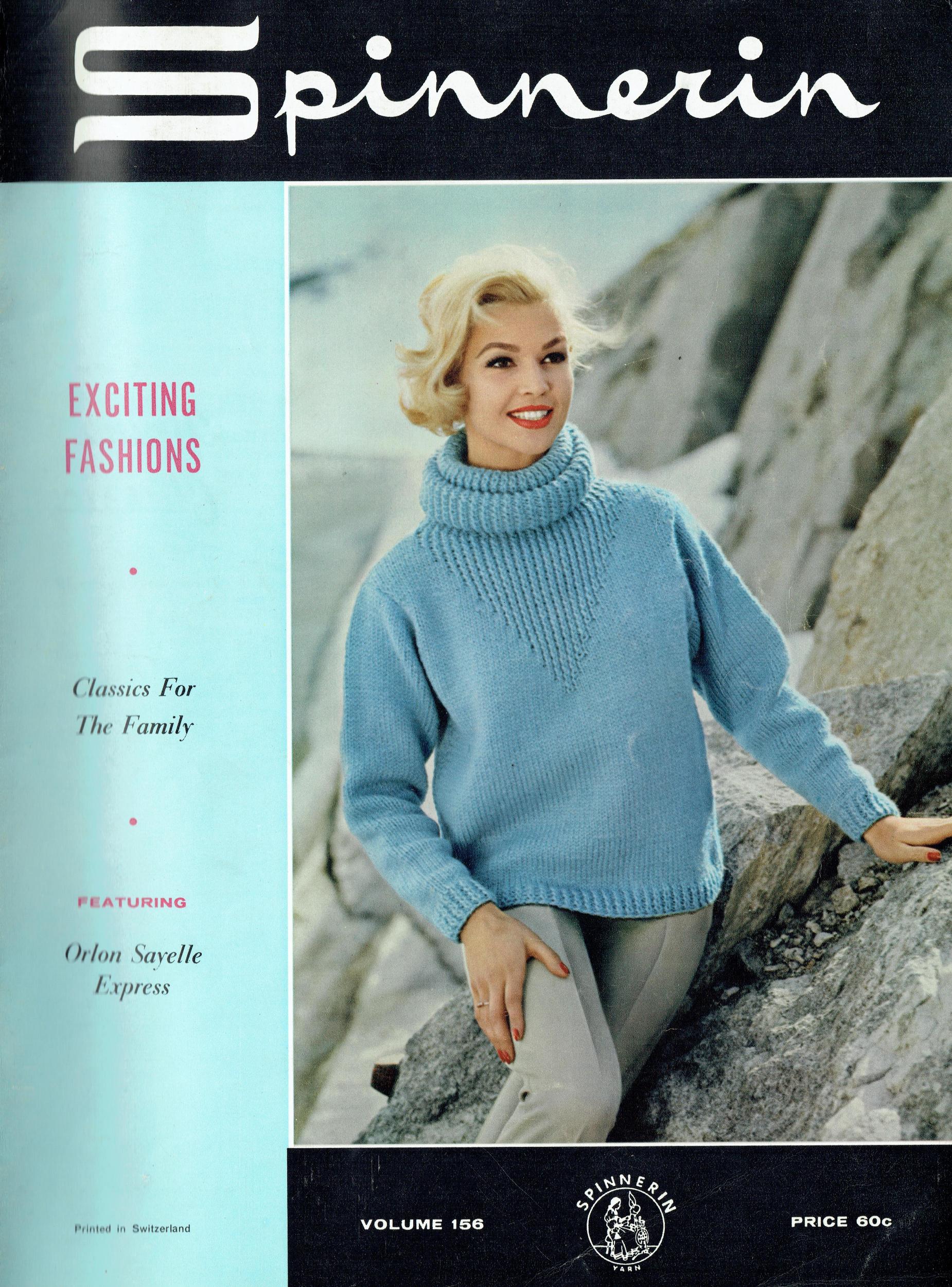 Spinnerin 156 Vintage Knitting Patterns Hoodies Sweaters Cardigans