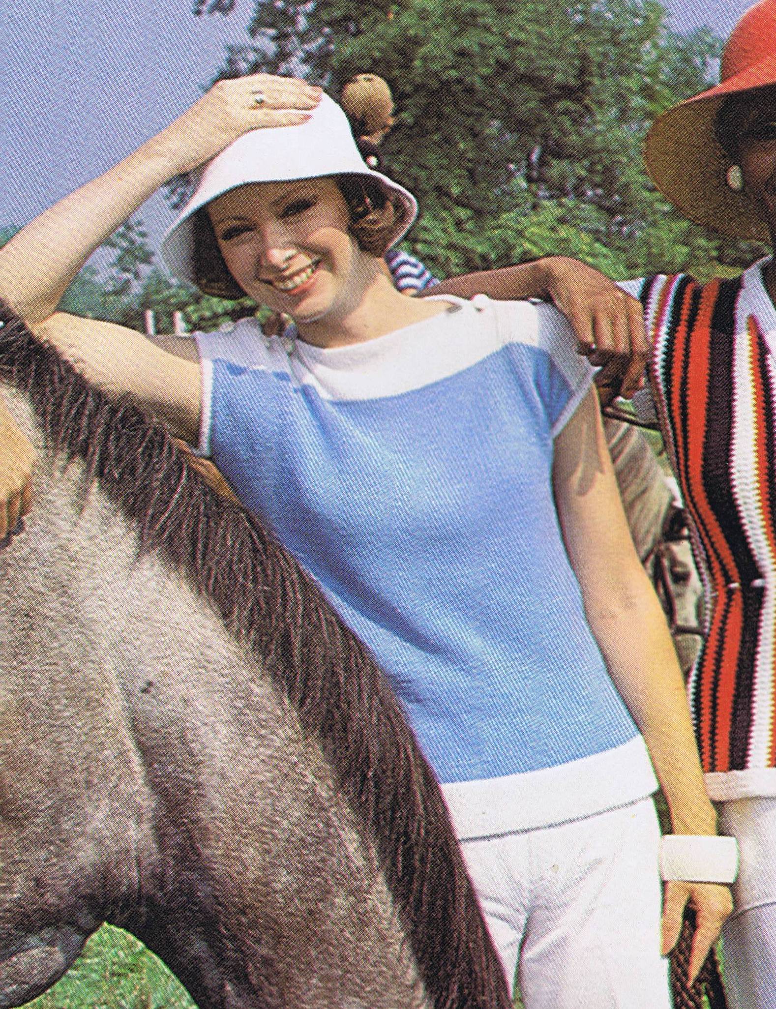 Introducing the 1970's Summer Pullover with Cap Sleeves Vintage Knitted Pattern