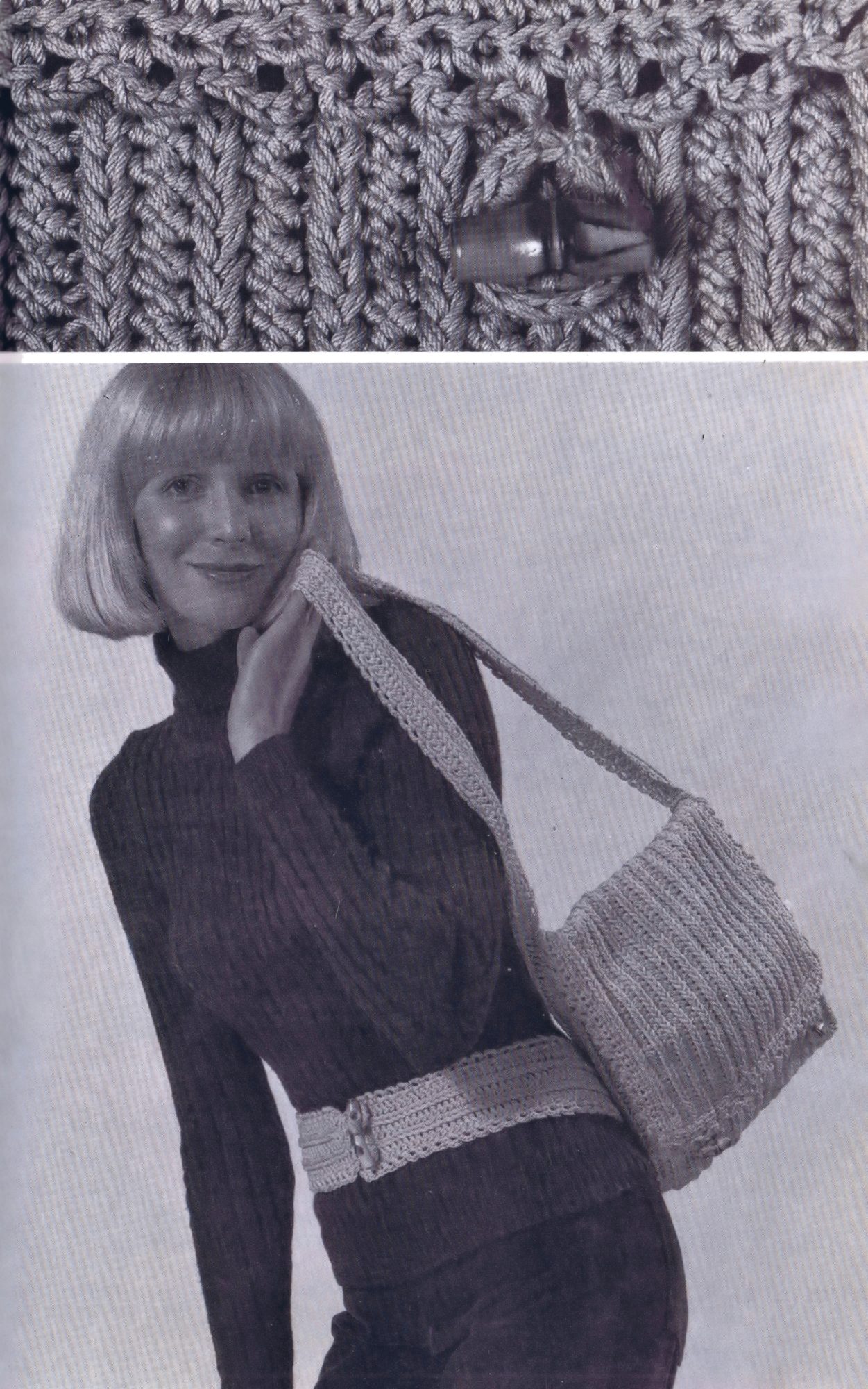 shoulder bag belt hairpin lace crochet
