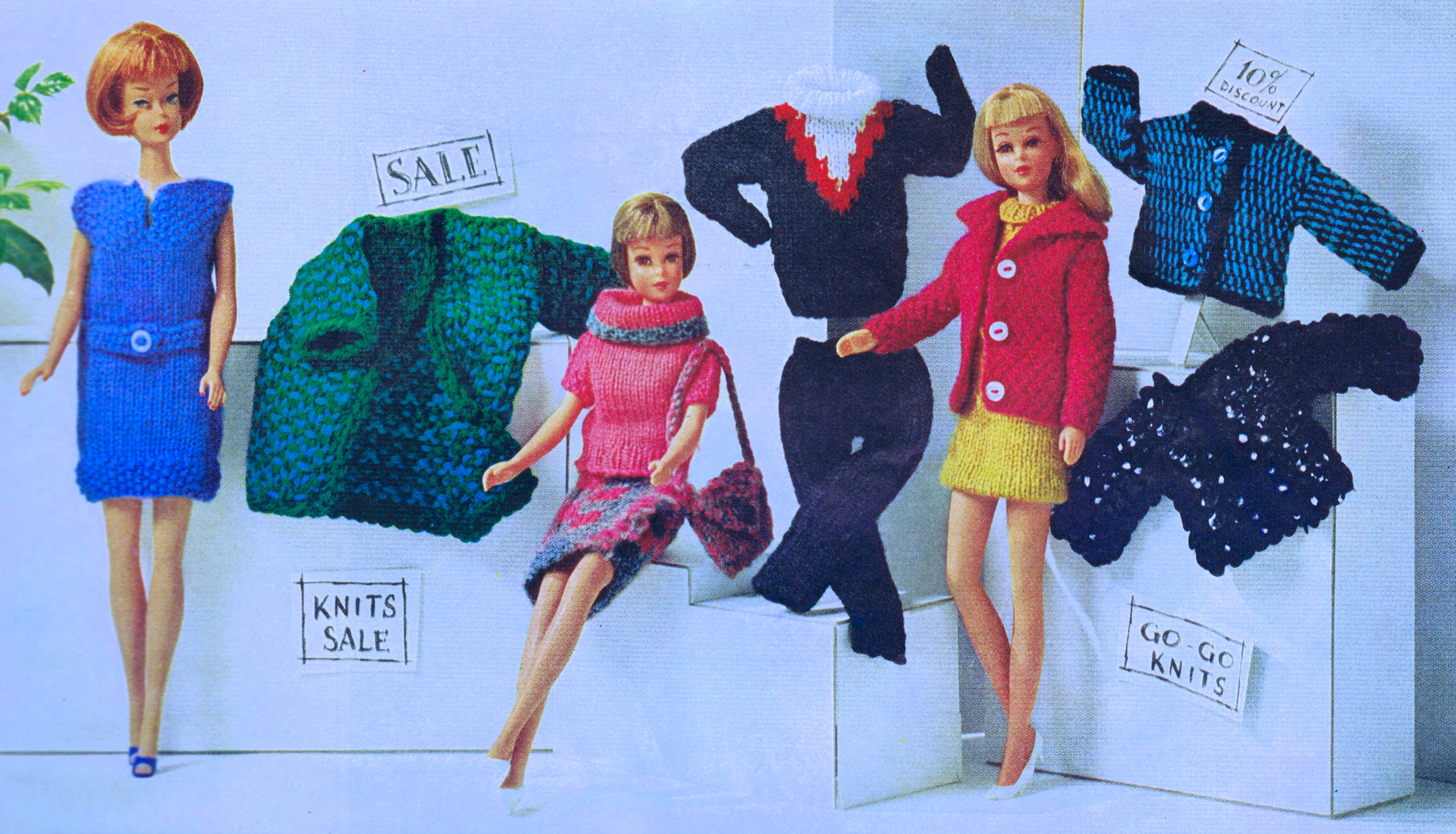 Learn How-To Knit Free Vintage Fashion Doll Wardrobe Patterns