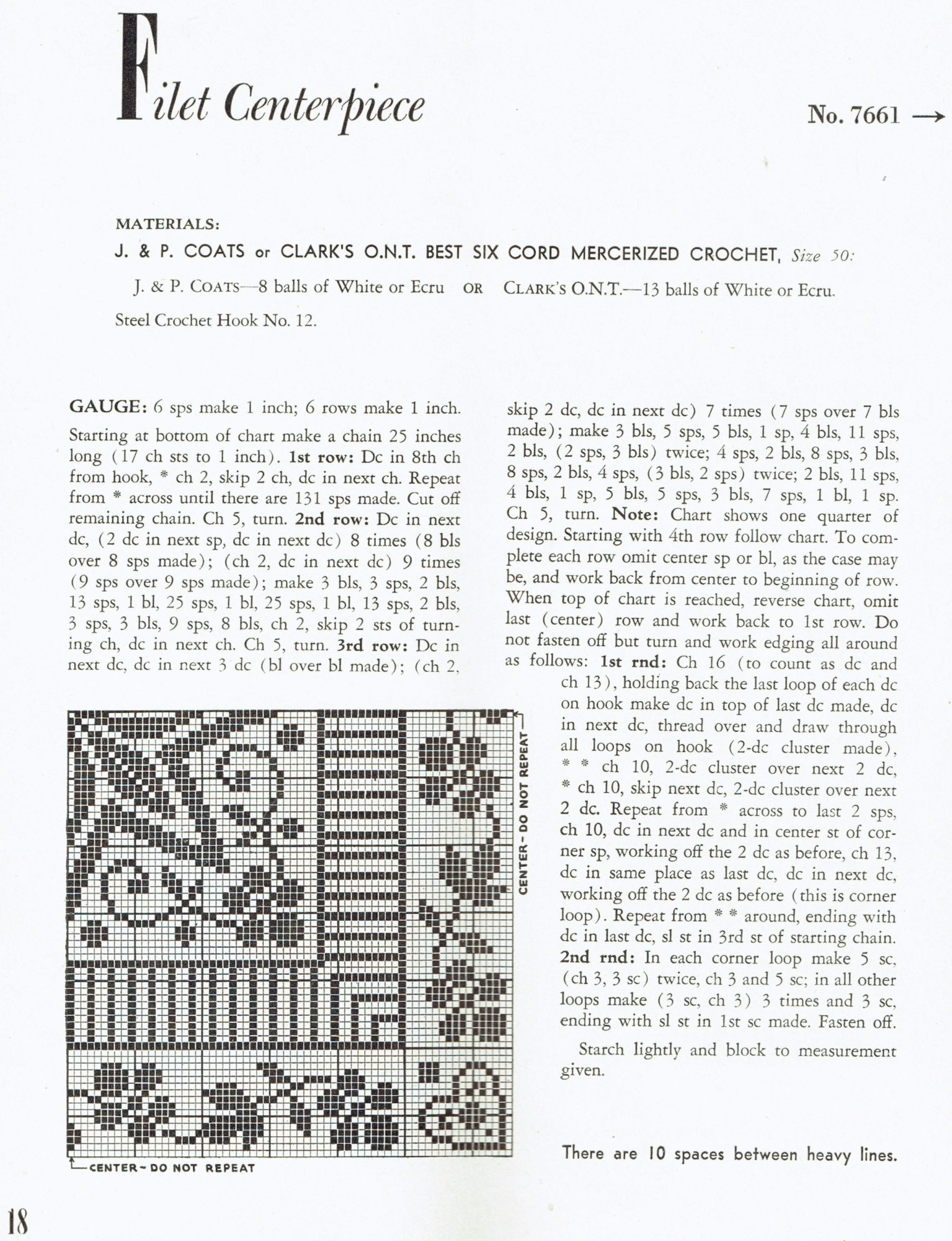 Filet Centerpiece Vintage Crochet Tablecloth Patterns