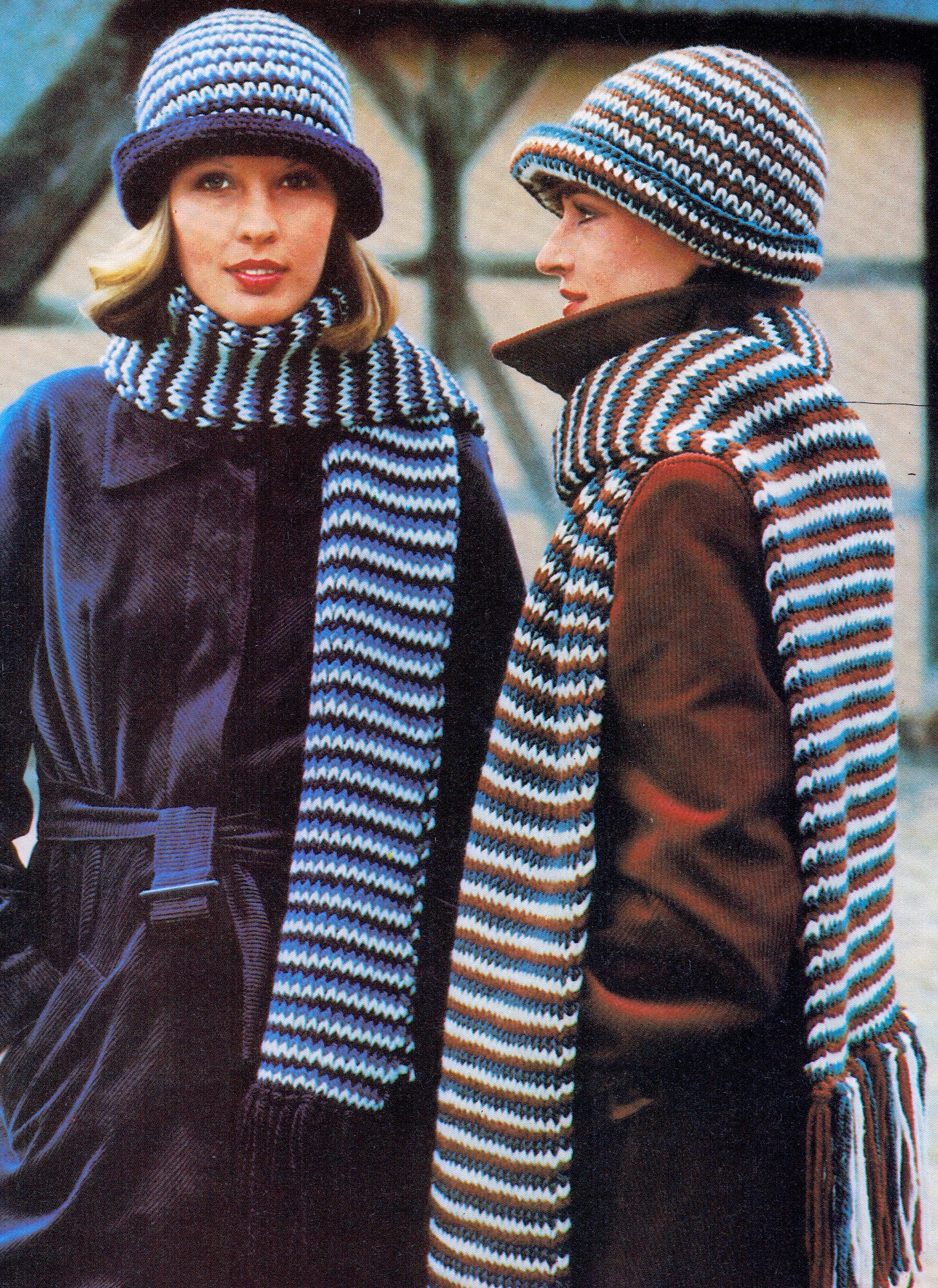 Winter Scarf & Hat Tunisian Crochet Pattern Set