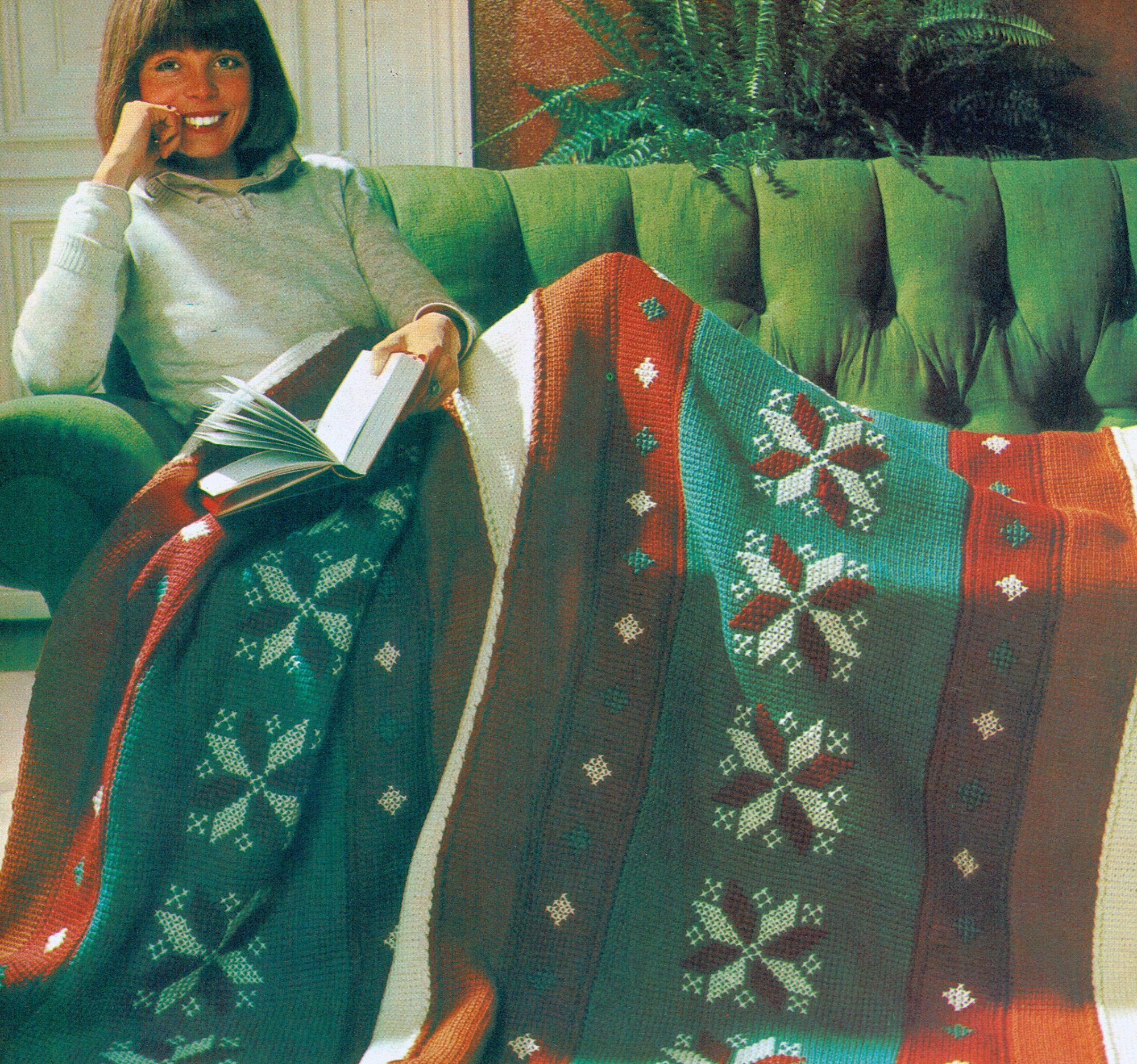 Winter Afghan Tunisian crochet pattern