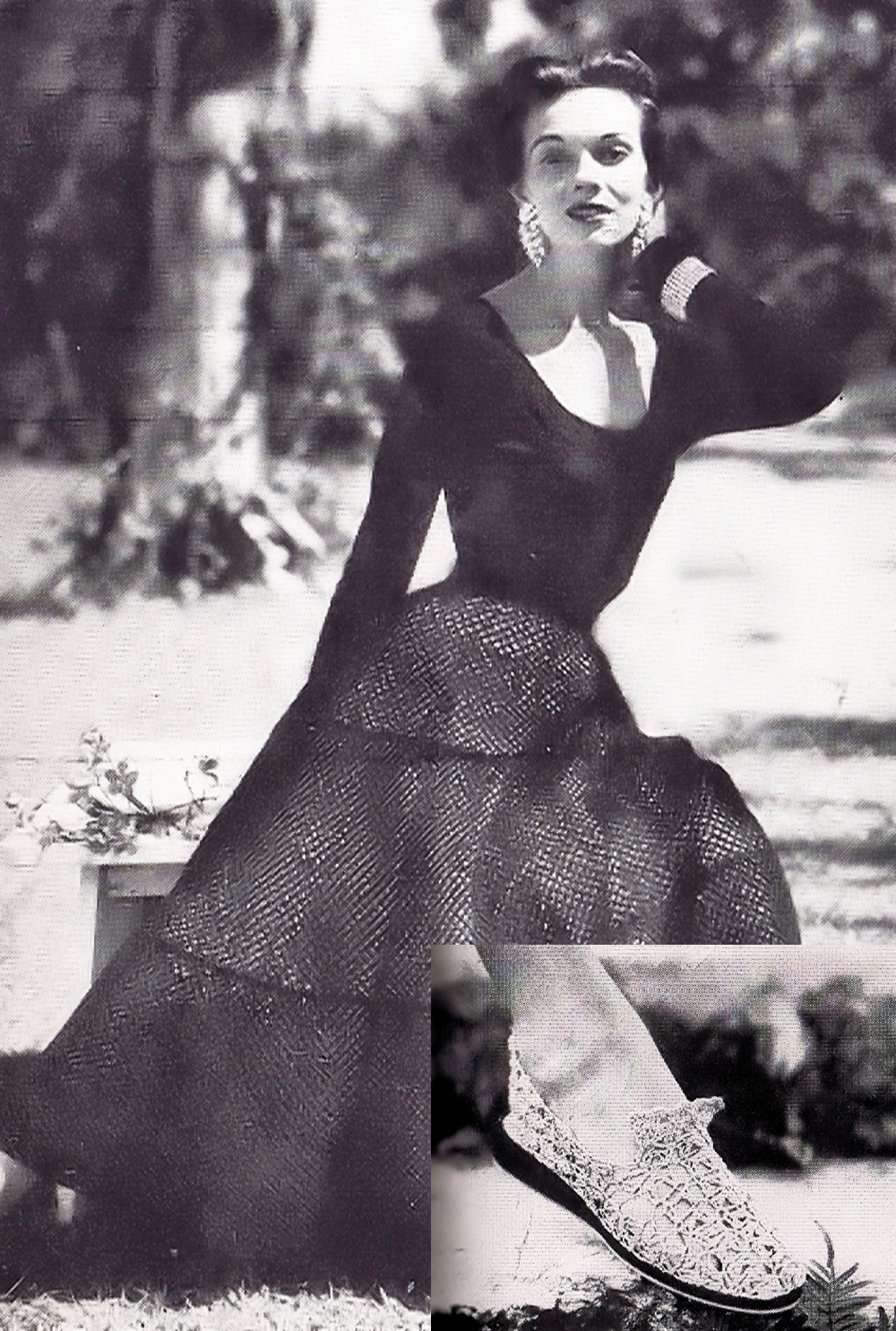 Vintage Tiered Ballerina Crocheted Skirt Sipper