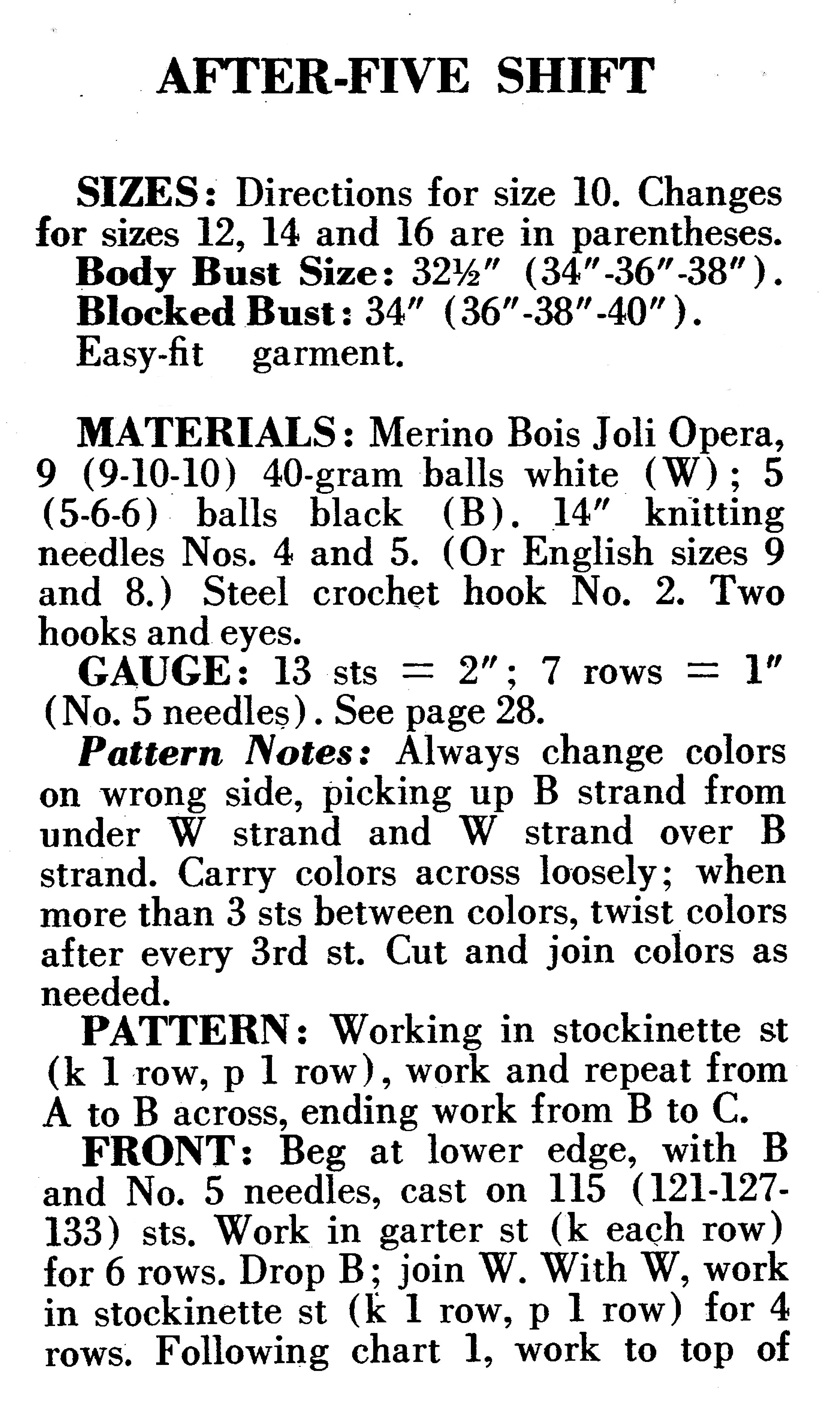 Free Vintage Evening Knit Shift Dress Pattern