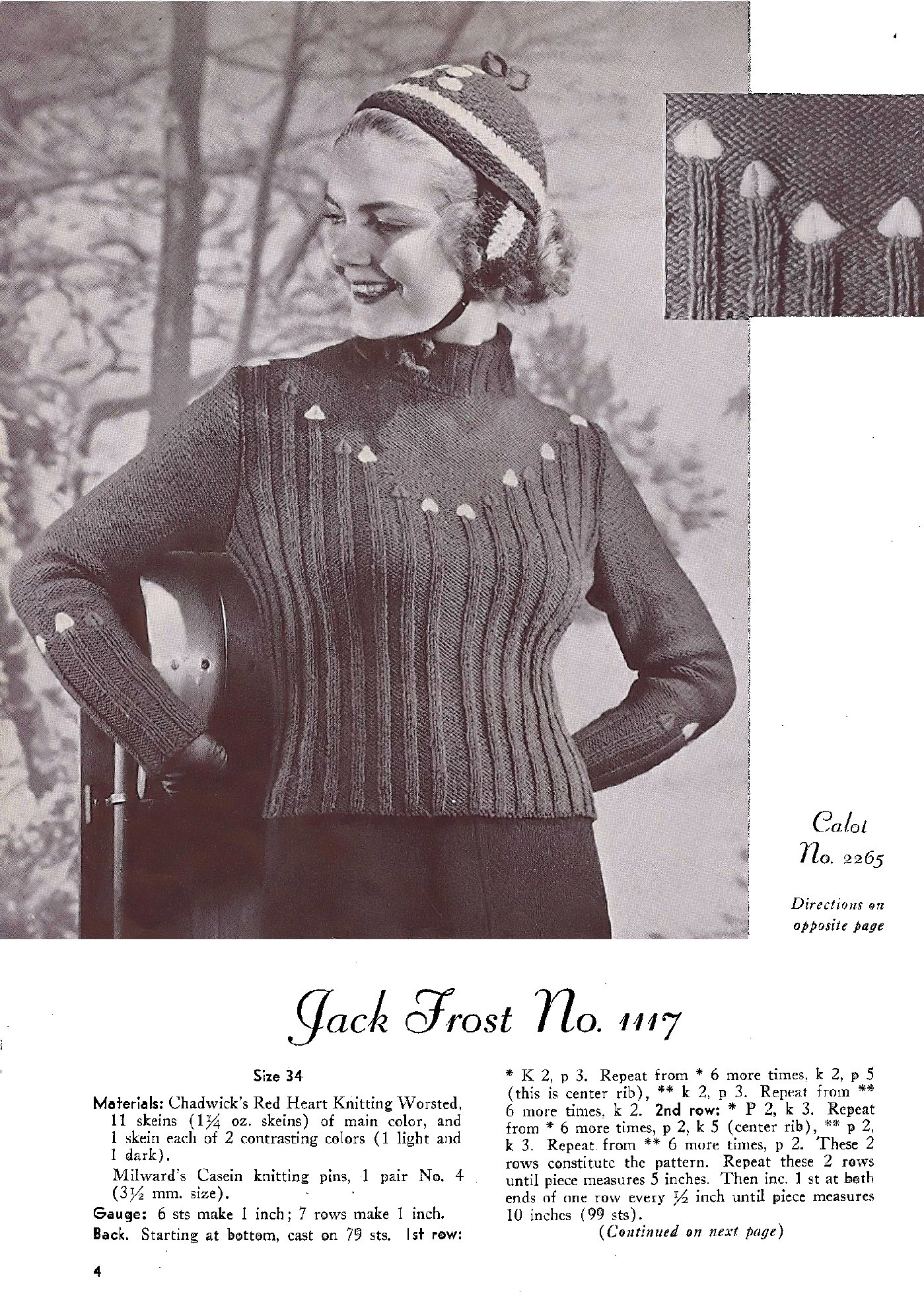 Jack Frost Sports Sweater with Matching Cap