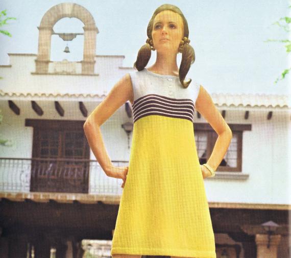 1960s Style Vintage Dress Knitting Pattern Fully Restored in HD PDF