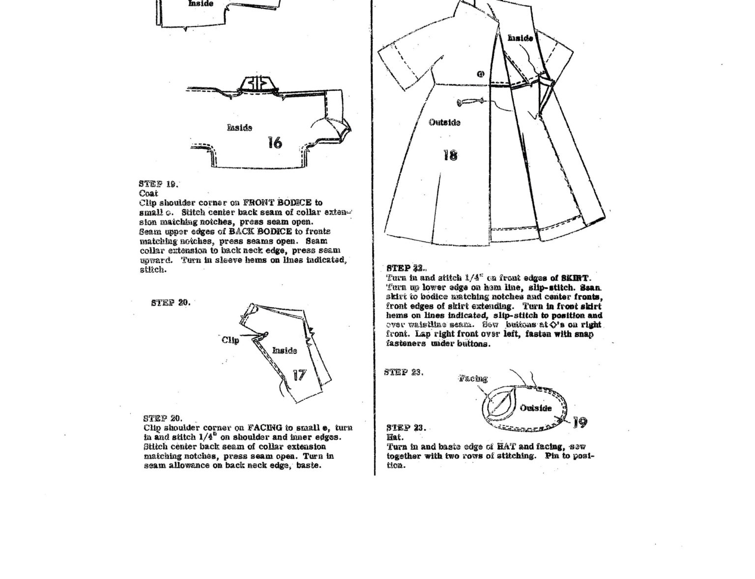 4592 Fashion Doll Sewing Pattern - Vintage Patterns Dazespast Blog