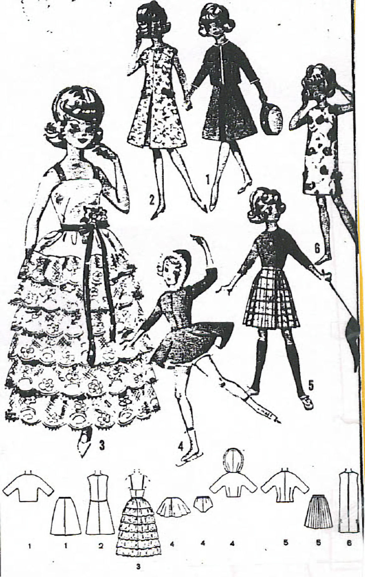 5214 Fashion Doll Sewing Pattern - Vintage Patterns Dazespast Blog